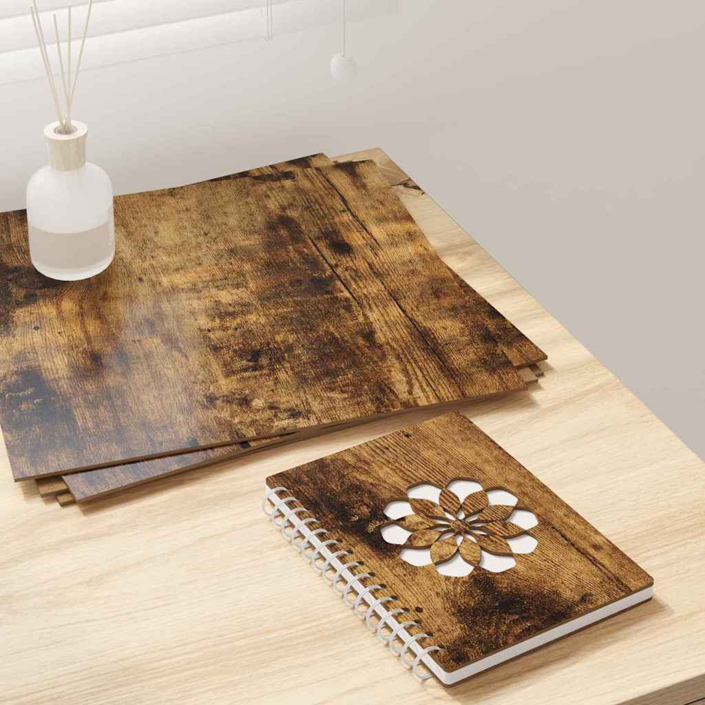 vidaXL Panele dekoracyjne 12 pcs Dąb wędzony 30 x 30 x 0.27 cm