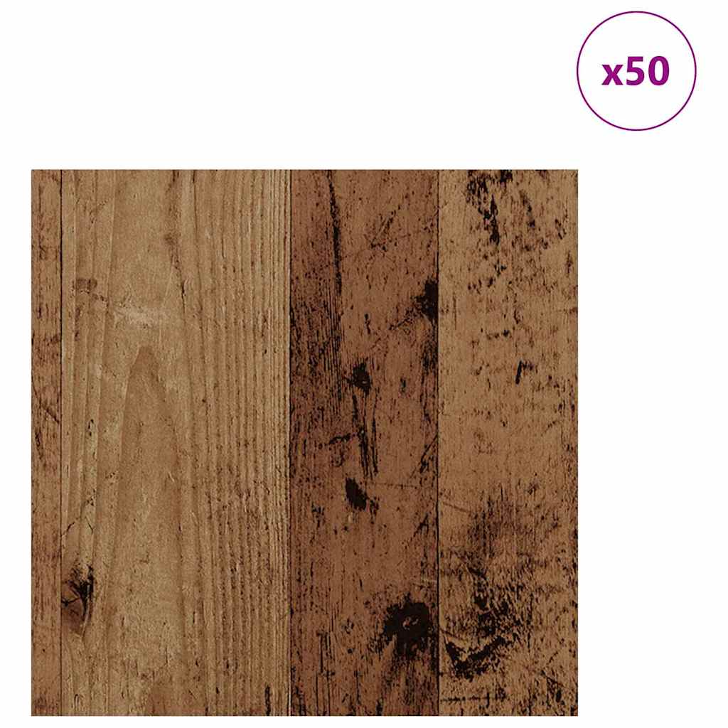 vidaXL Panele dekoracyjne 50 pcs Stare drewno 30 x 30 x 0.27 cm