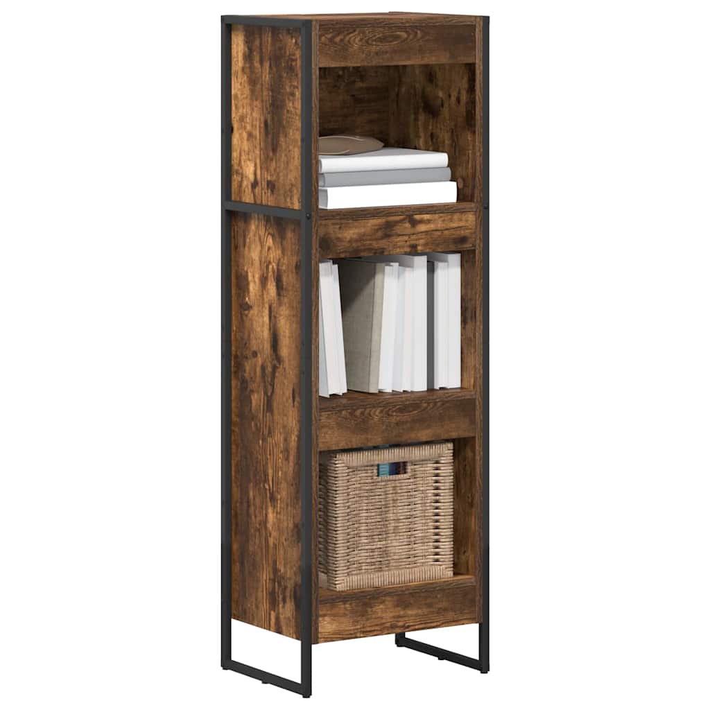 vidaXL Szafka na książki Dąb dymny 40 x 30 x 121 cm