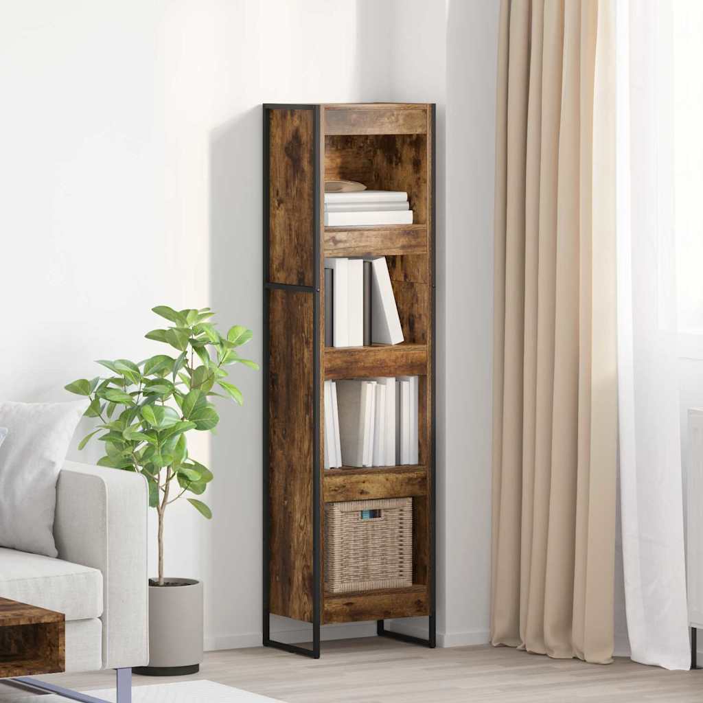 vidaXL Szafka na książki Dąb dymny 40 x 30 x 155 cm