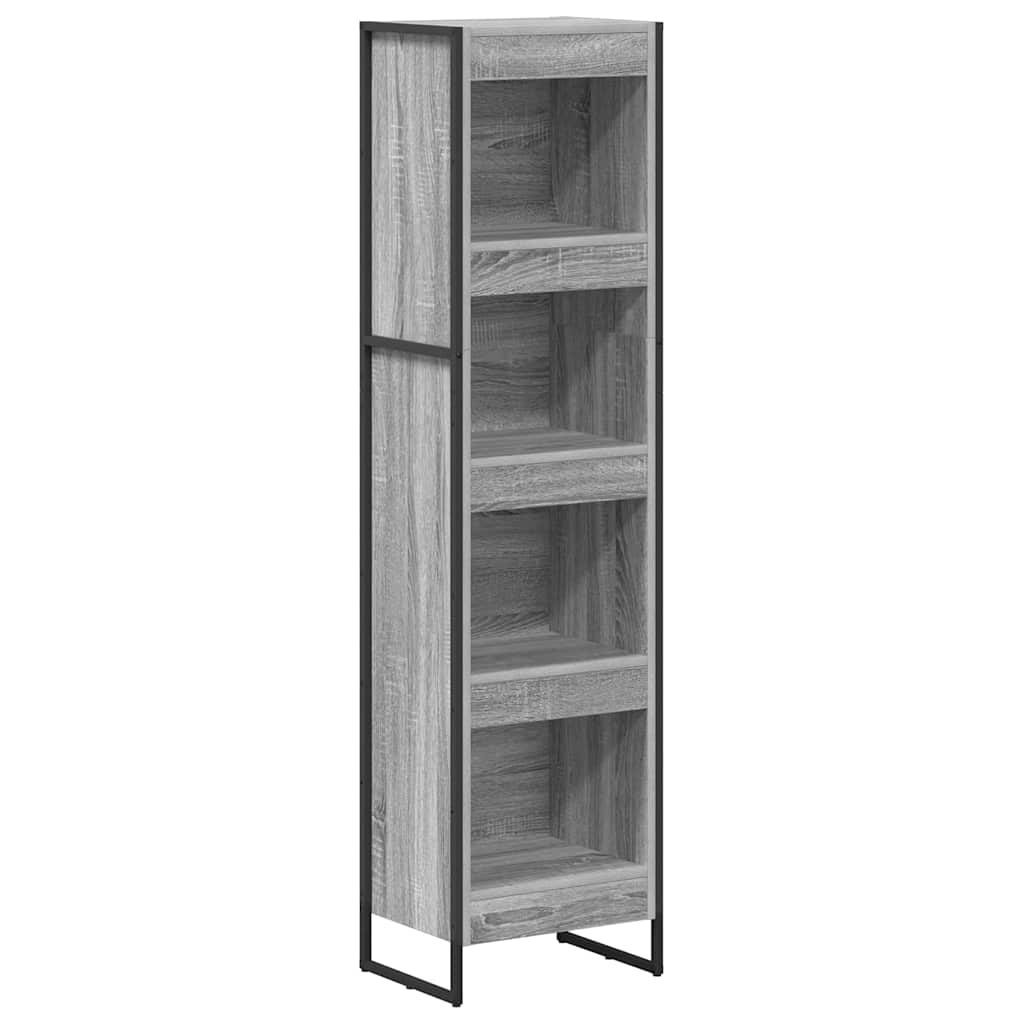 vidaXL Szafka na książki Szary Sonoma 40 x 30 x 155 cm