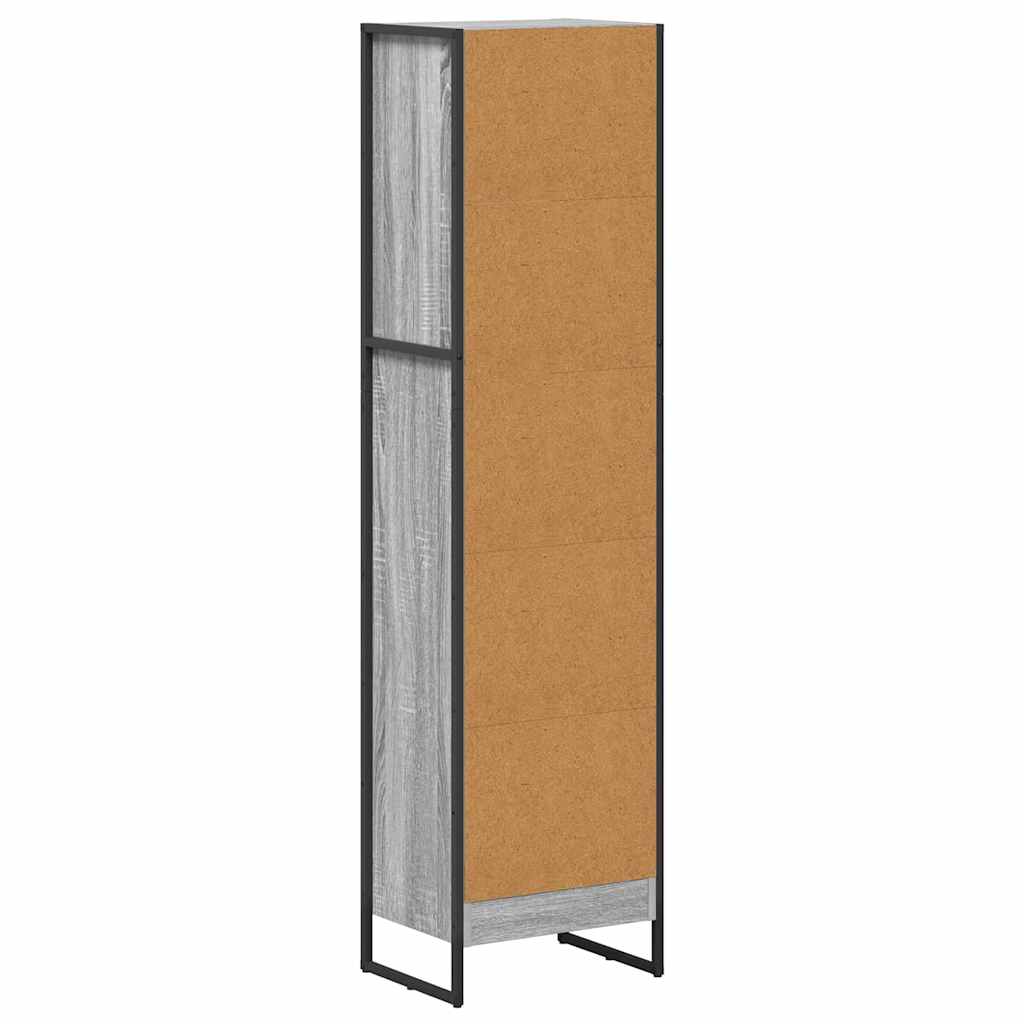 vidaXL Szafka na książki Szary Sonoma 40 x 30 x 155 cm