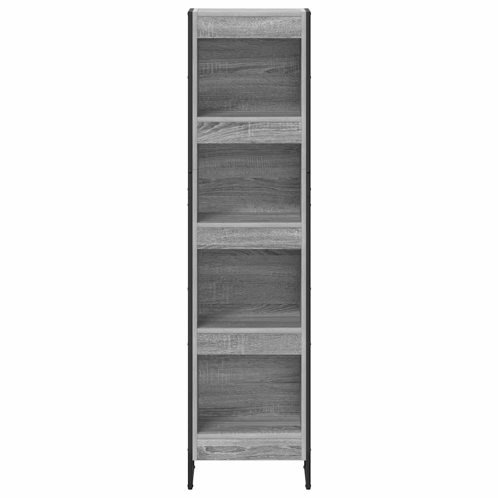 vidaXL Szafka na książki Szary Sonoma 40 x 30 x 155 cm