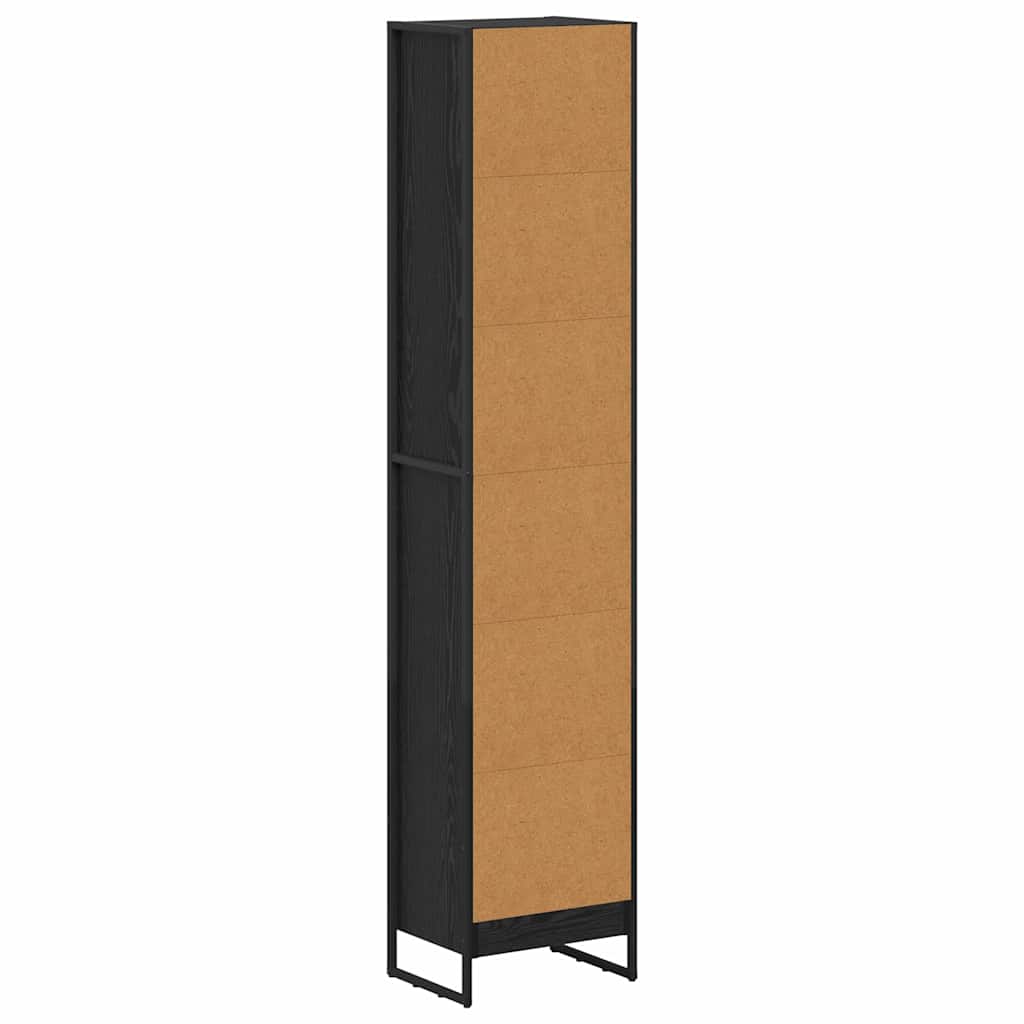 vidaXL Szafka na książki Czarny Dąb 40 x 30 x 189,5 cm