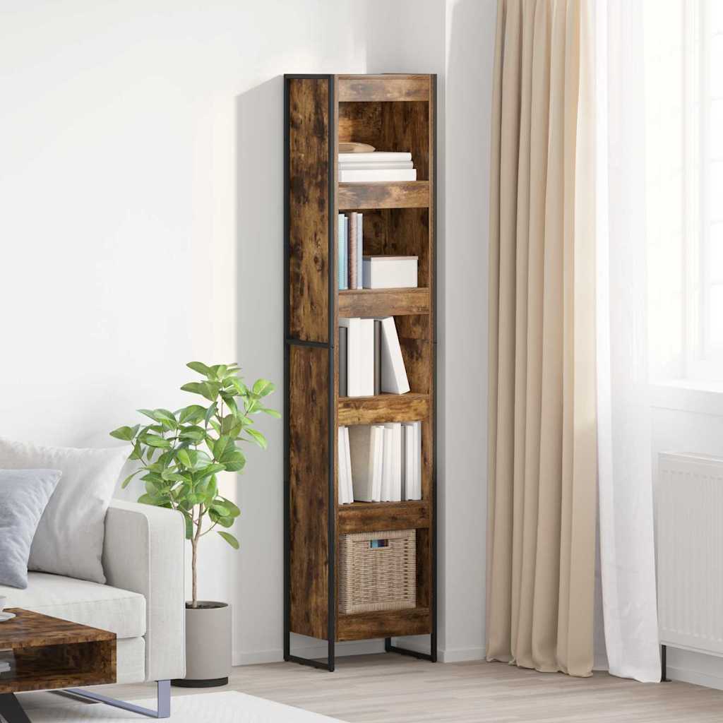 vidaXL Szafka na książki Dąb dymny 40 x 30 x 189,5 cm