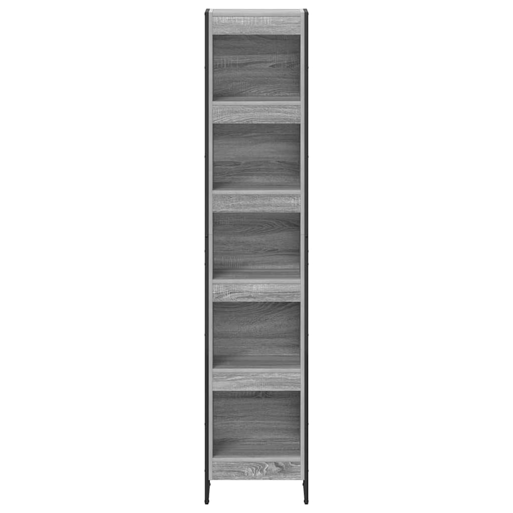 vidaXL Szafka na książki Szary Sonoma 40 x 30 x 189,5 cm