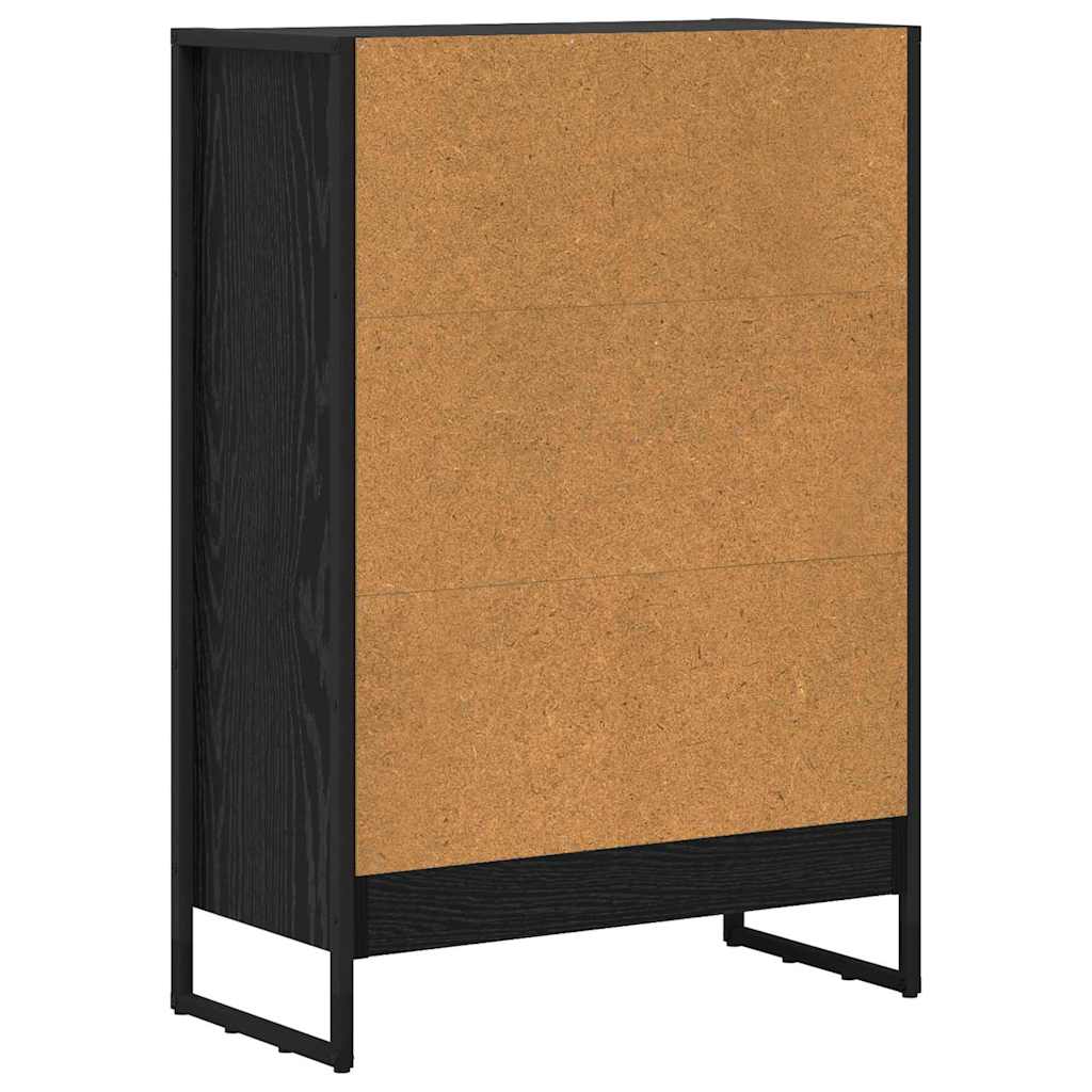 vidaXL Szafka na książki Czarny Dąb 60 x 30 x 86,5 cm