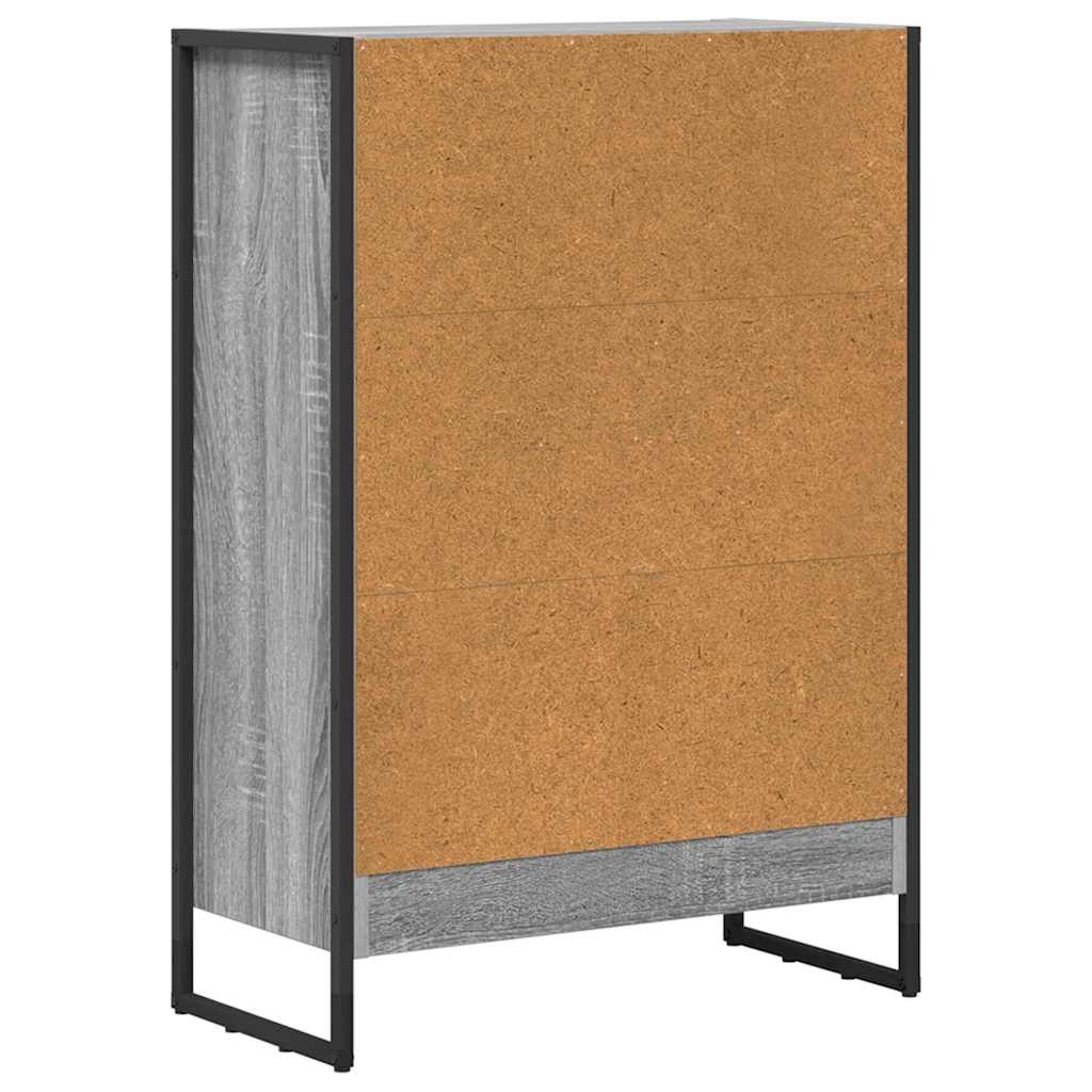 vidaXL Szafka na książki Szary Sonoma 60 x 30 x 86,5 cm