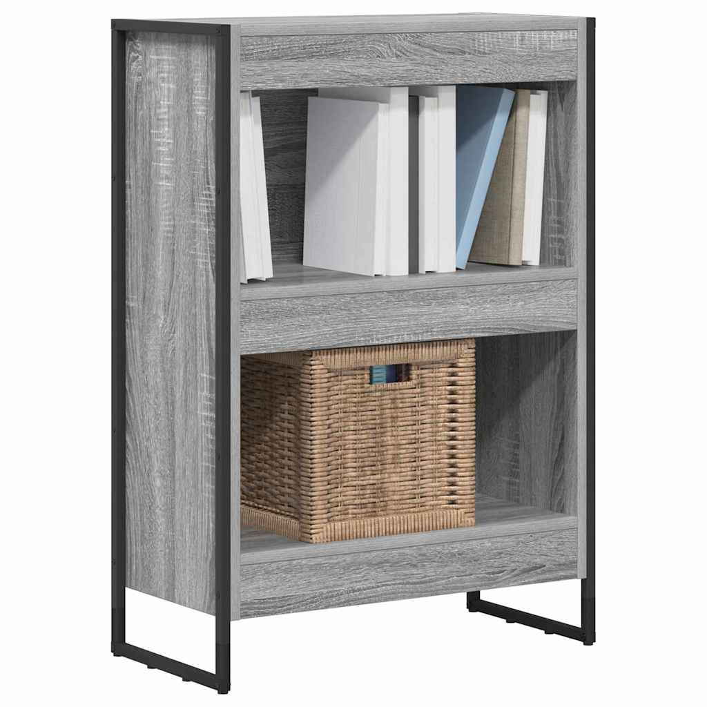 vidaXL Szafka na książki Szary Sonoma 60 x 30 x 86,5 cm