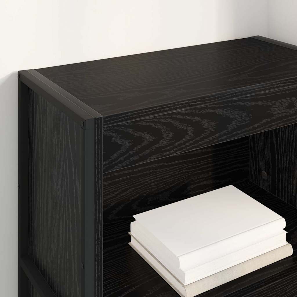 vidaXL Szafka na książki Czarny Dąb 60 x 30 x 121 cm