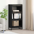 vidaXL Szafka na książki Czarny Dąb 60 x 30 x 121 cm
