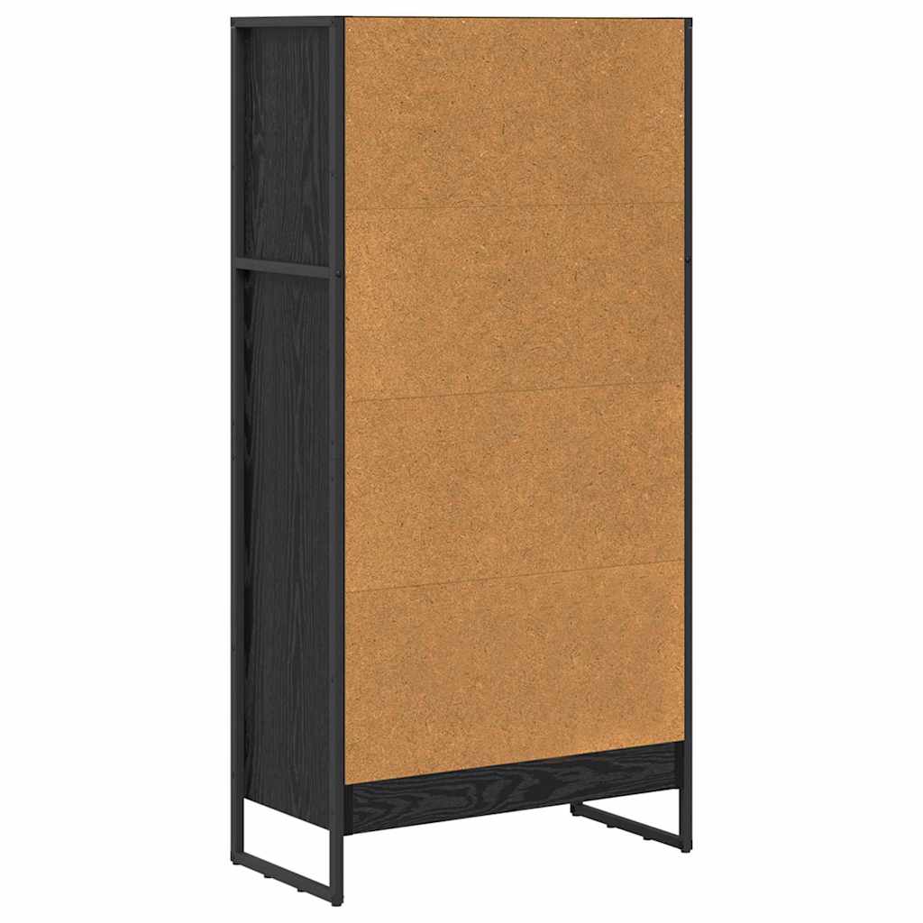 vidaXL Szafka na książki Czarny Dąb 60 x 30 x 121 cm