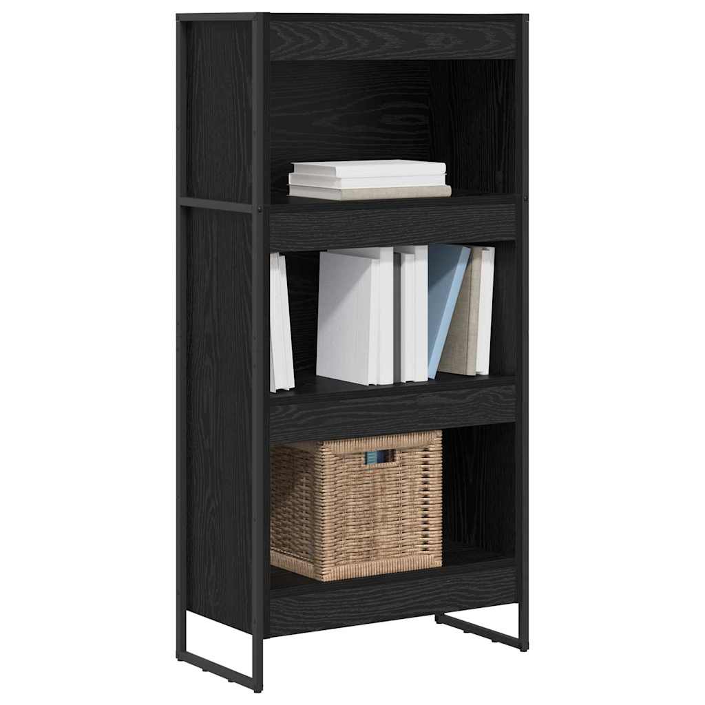 vidaXL Szafka na książki Czarny Dąb 60 x 30 x 121 cm