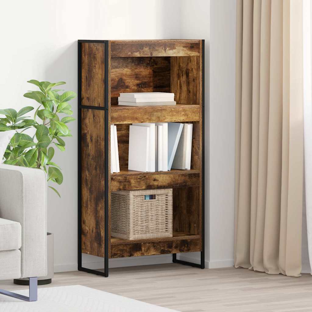 vidaXL Szafka na książki Dąb dymny 60 x 30 x 121 cm