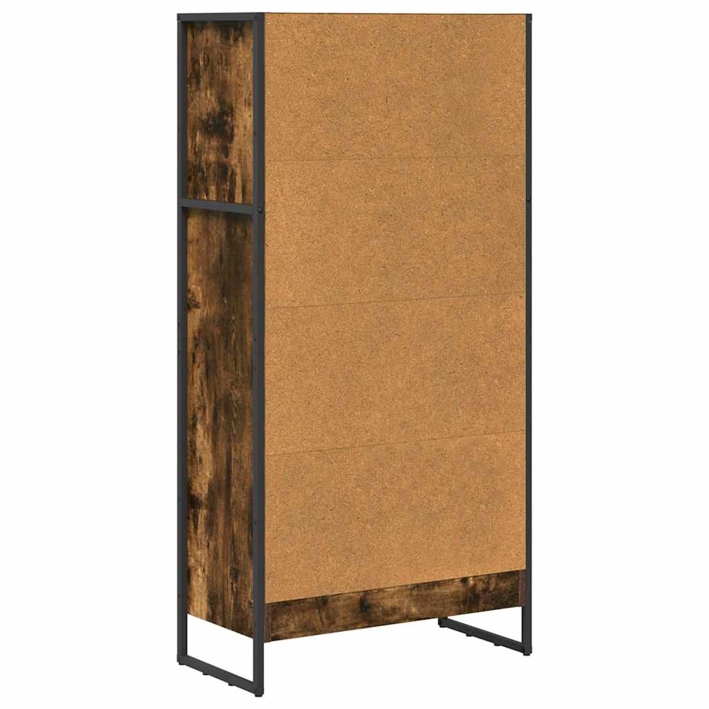 vidaXL Szafka na książki Dąb dymny 60 x 30 x 121 cm