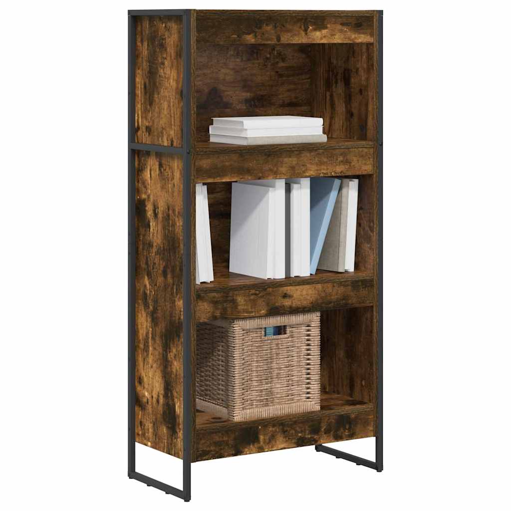 vidaXL Szafka na książki Dąb dymny 60 x 30 x 121 cm