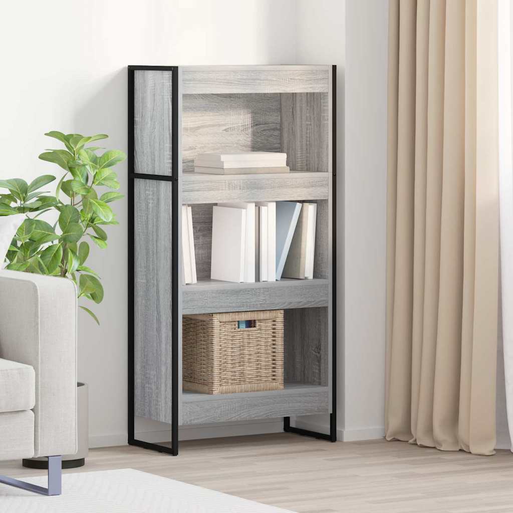 vidaXL Szafka na książki Szary Sonoma 60 x 30 x 121 cm