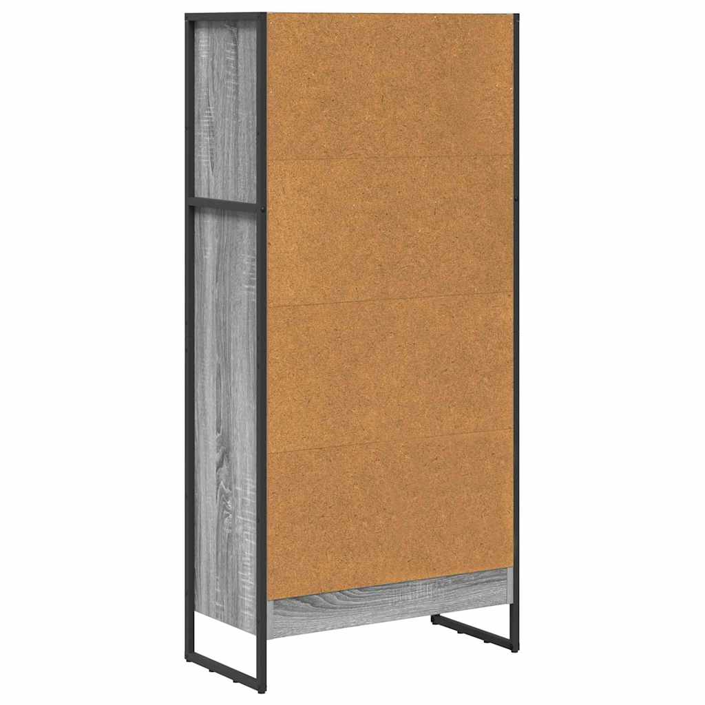 vidaXL Szafka na książki Szary Sonoma 60 x 30 x 121 cm