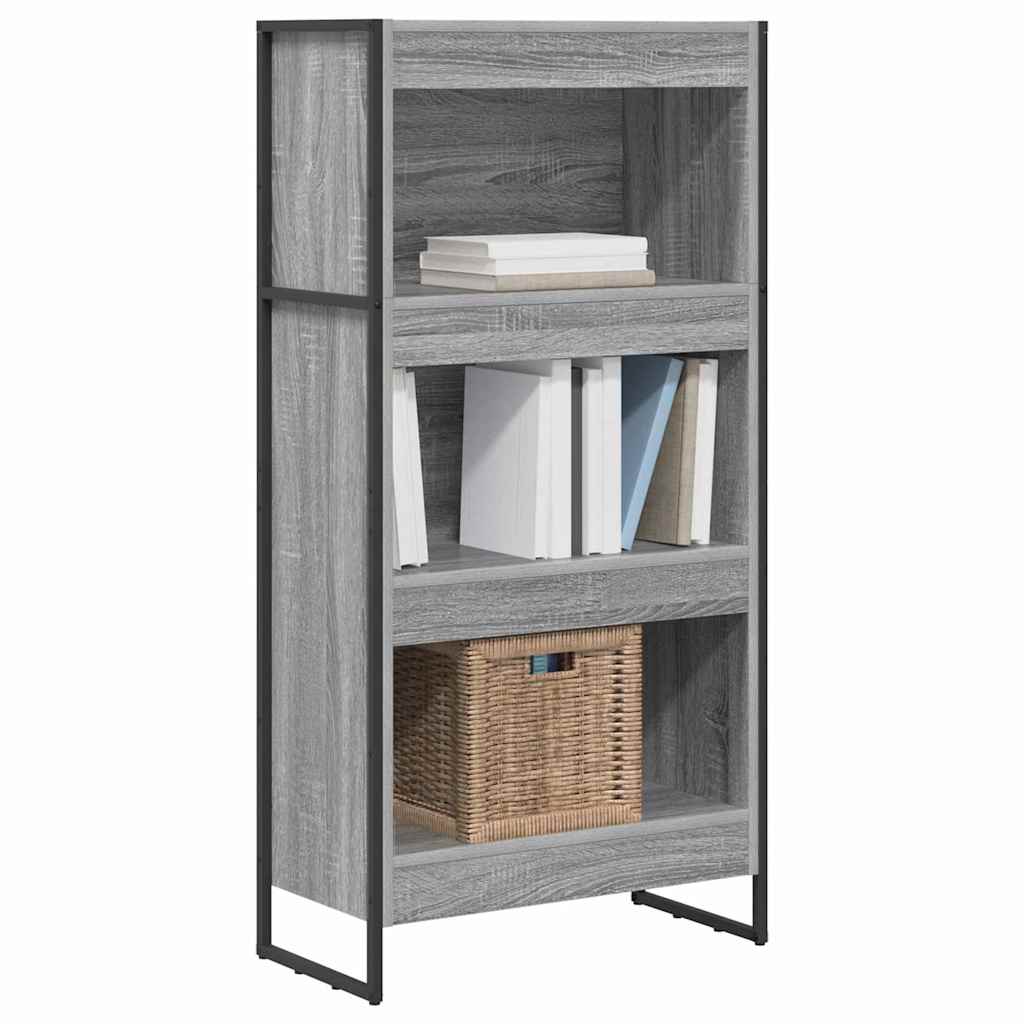 vidaXL Szafka na książki Szary Sonoma 60 x 30 x 121 cm