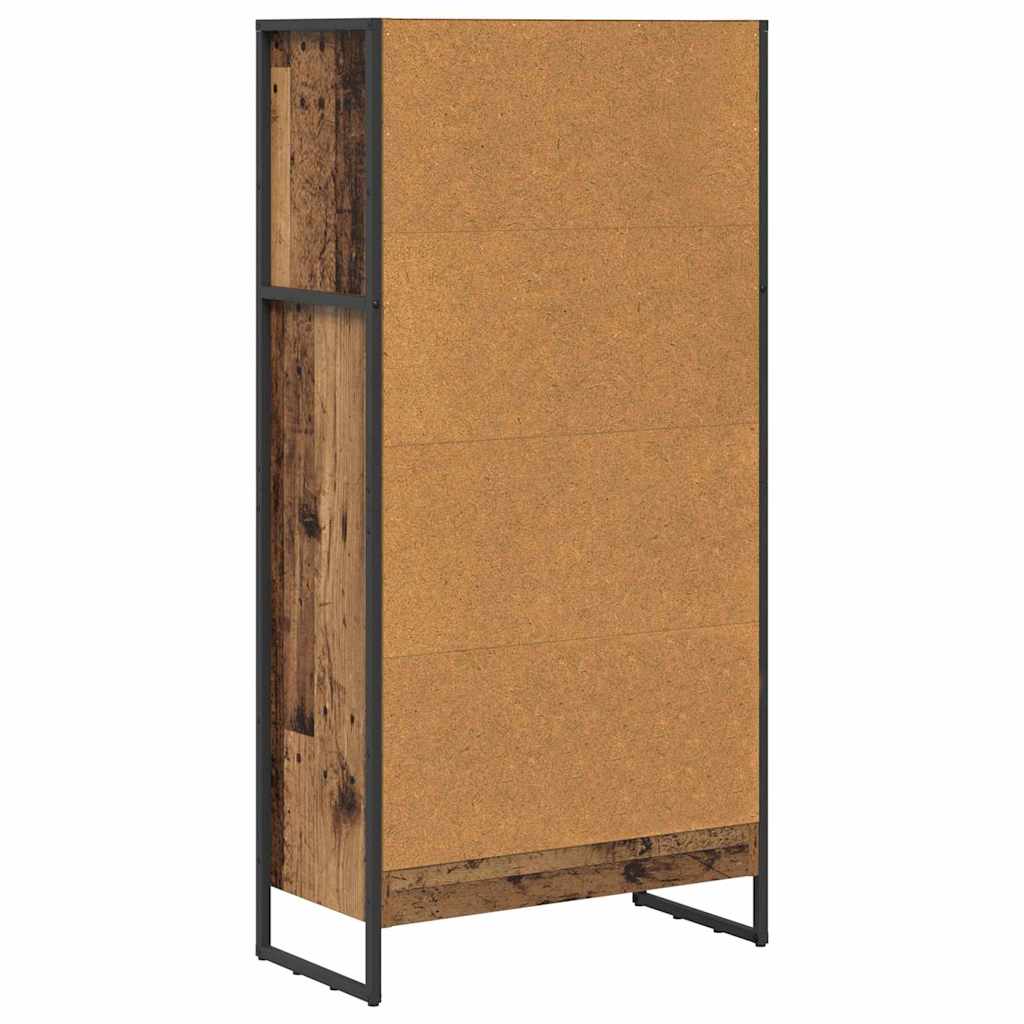 vidaXL Szafka na książki Stare drewno 60 x 30 x 121 cm