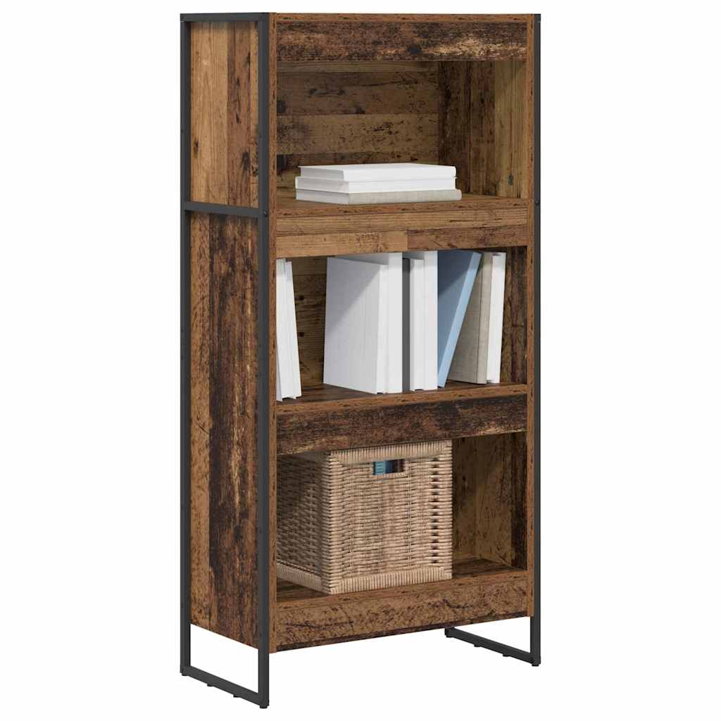 vidaXL Szafka na książki Stare drewno 60 x 30 x 121 cm