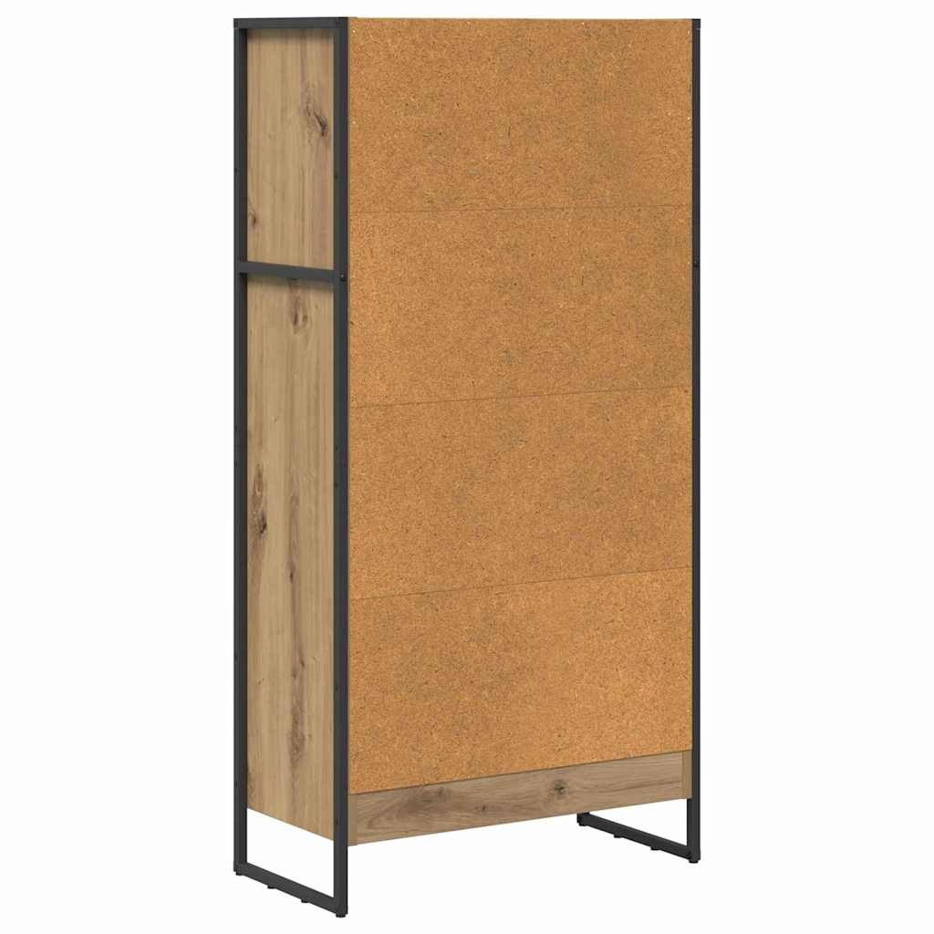 vidaXL Szafka na książki Dąb rzemieślniczy 60 x 30 x 121 cm