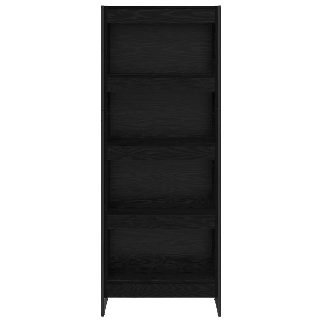 vidaXL Szafka na książki Czarny Dąb 60 x 30 x 155 cm