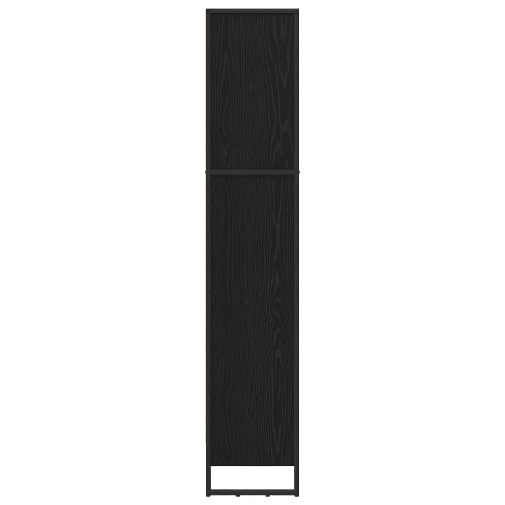 vidaXL Szafka na książki Czarny Dąb 60 x 30 x 155 cm