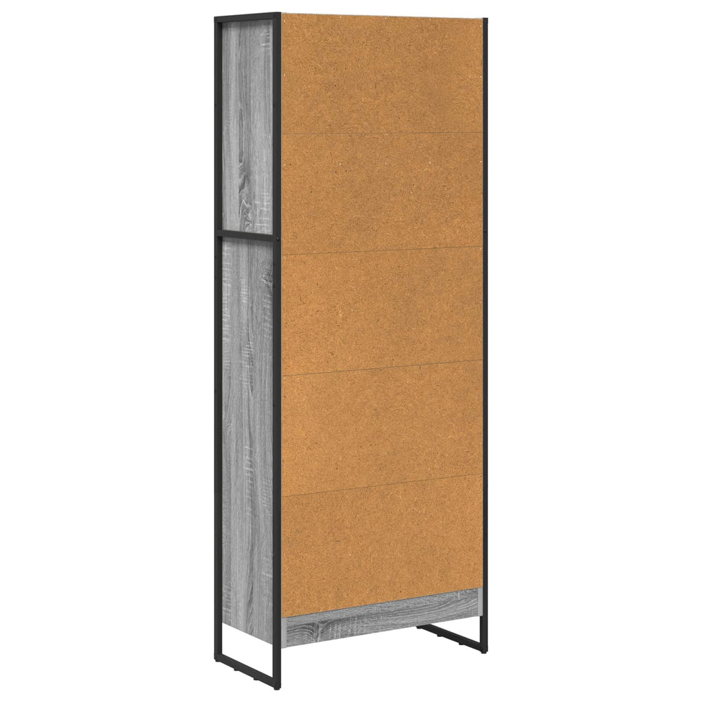 vidaXL Szafka na książki Szary Sonoma 60 x 30 x 155 cm