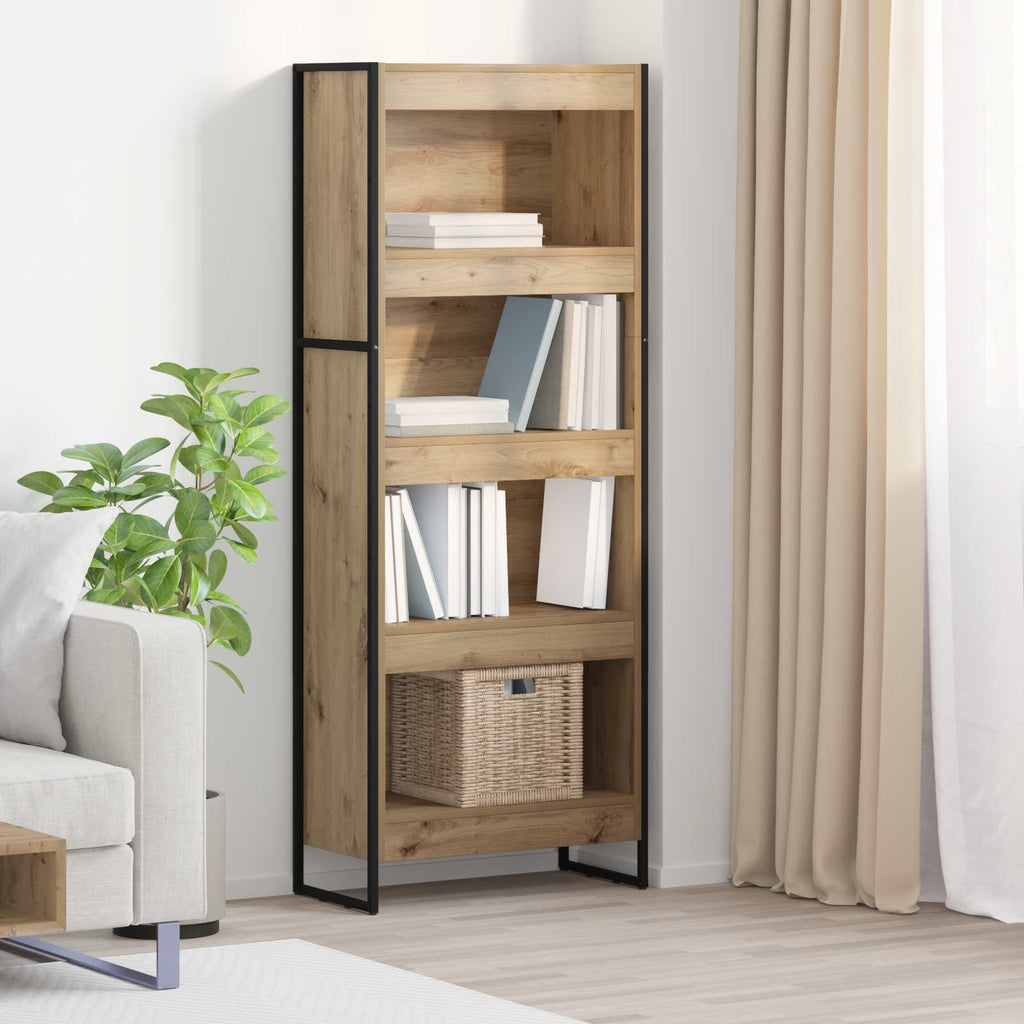 vidaXL Szafka na książki Dąb rzemieślniczy 60 x 30 x 155 cm