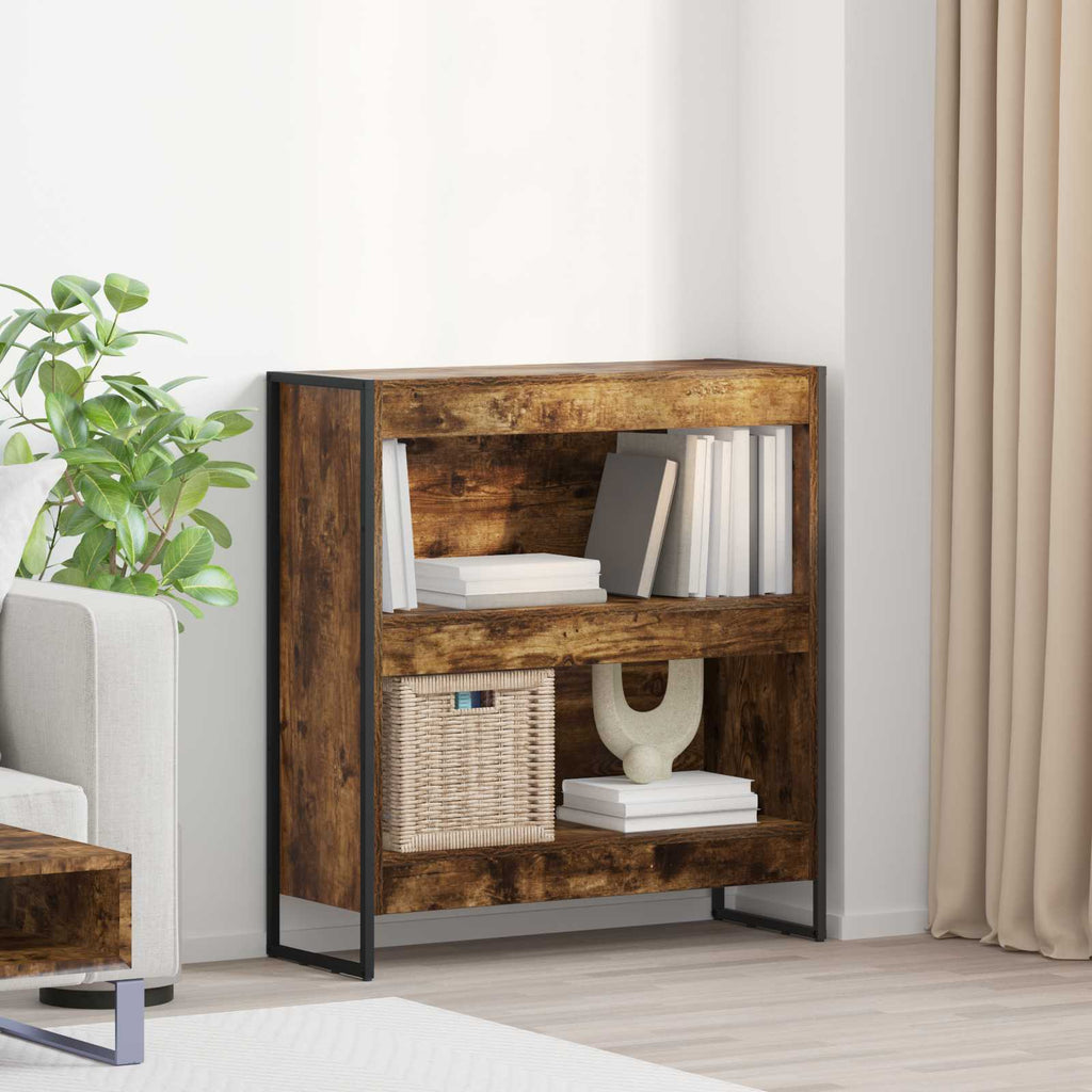 vidaXL Szafka na książki Dąb dymny 80 x 30 x 86,5 cm