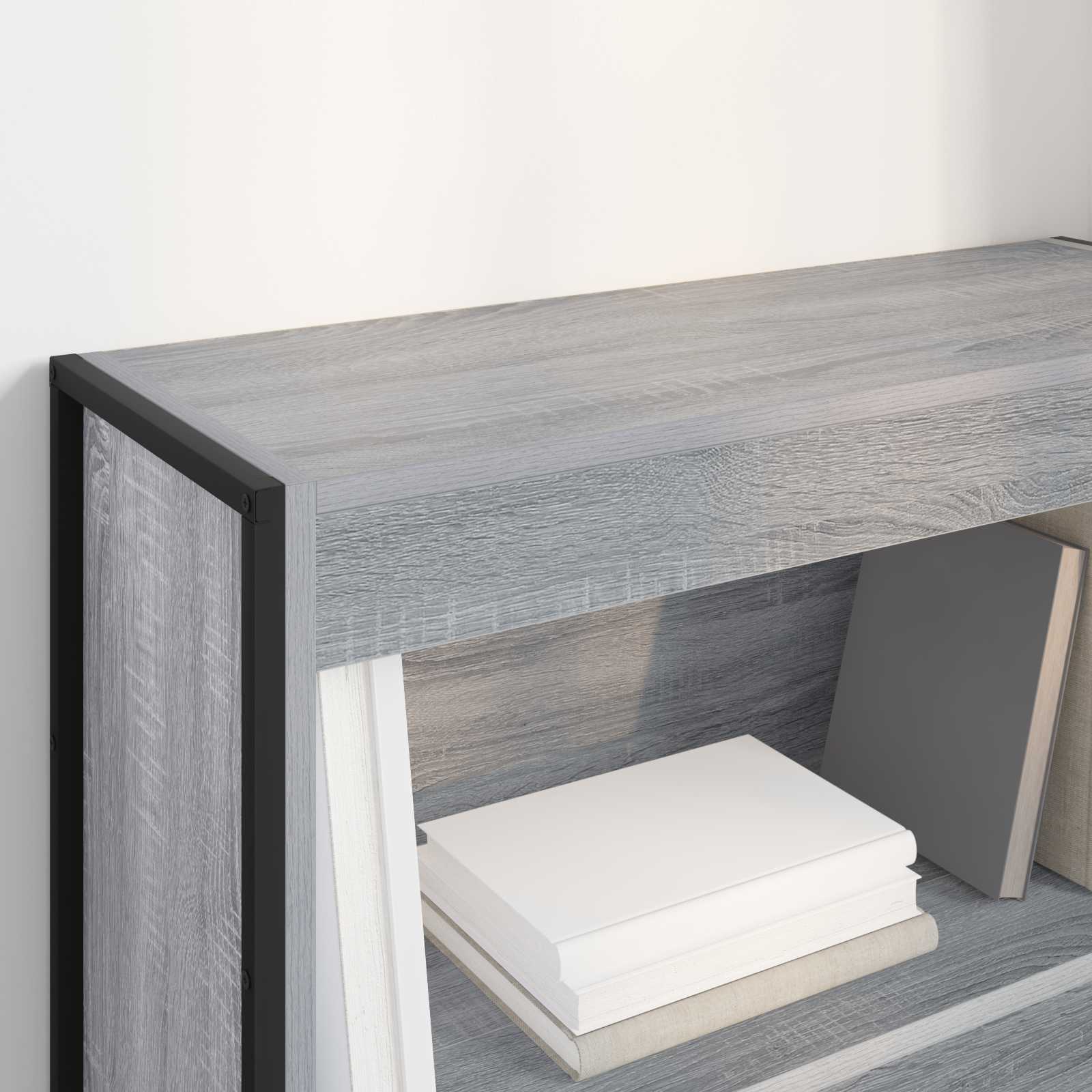 vidaXL Szafka na książki Szary Sonoma 80 x 30 x 86,5 cm