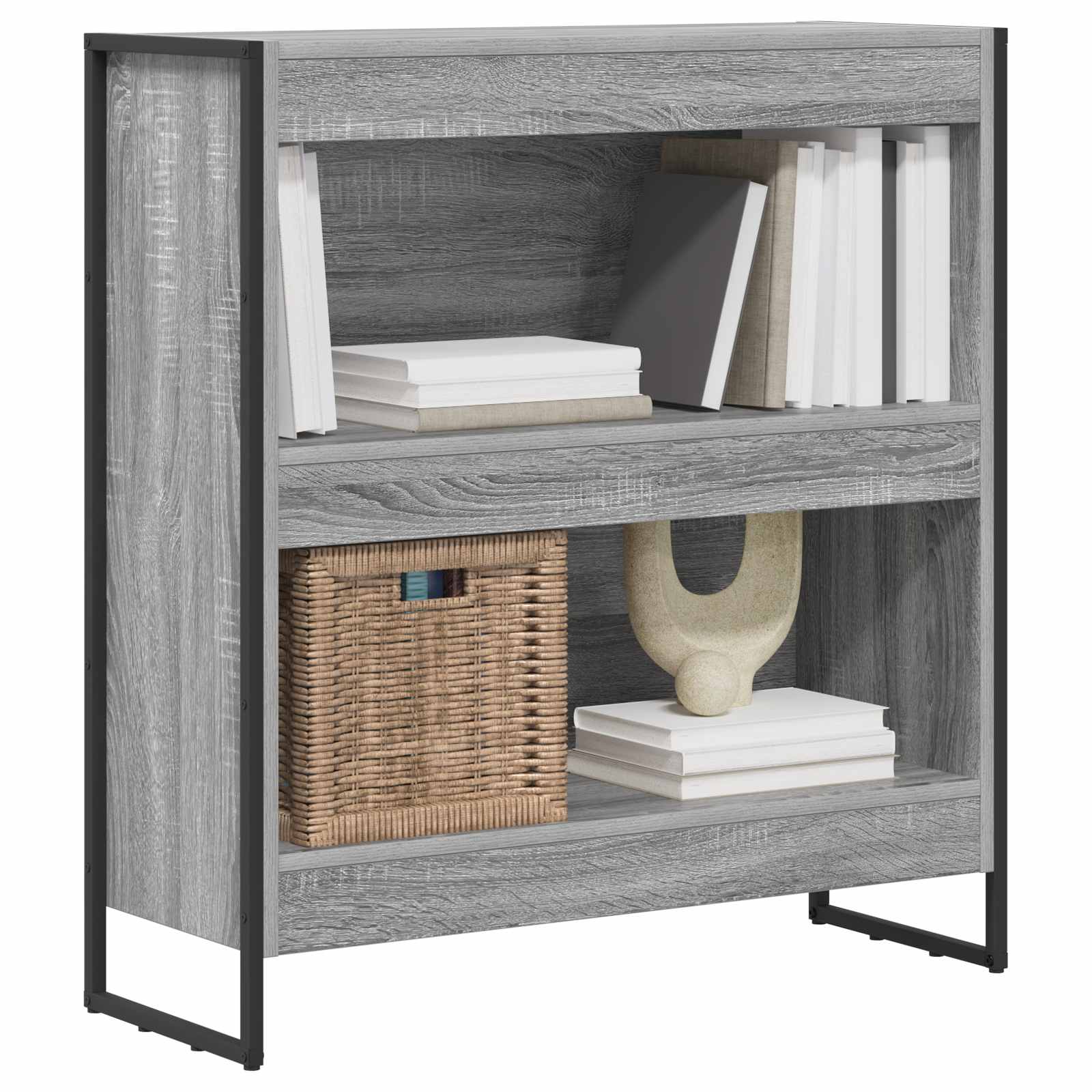 vidaXL Szafka na książki Szary Sonoma 80 x 30 x 86,5 cm