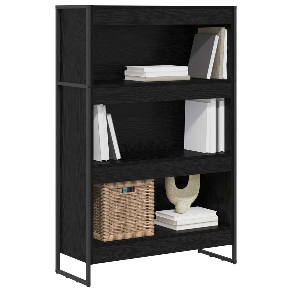 vidaXL Szafka na książki Czarny Dąb 80 x 30 x 121 cm