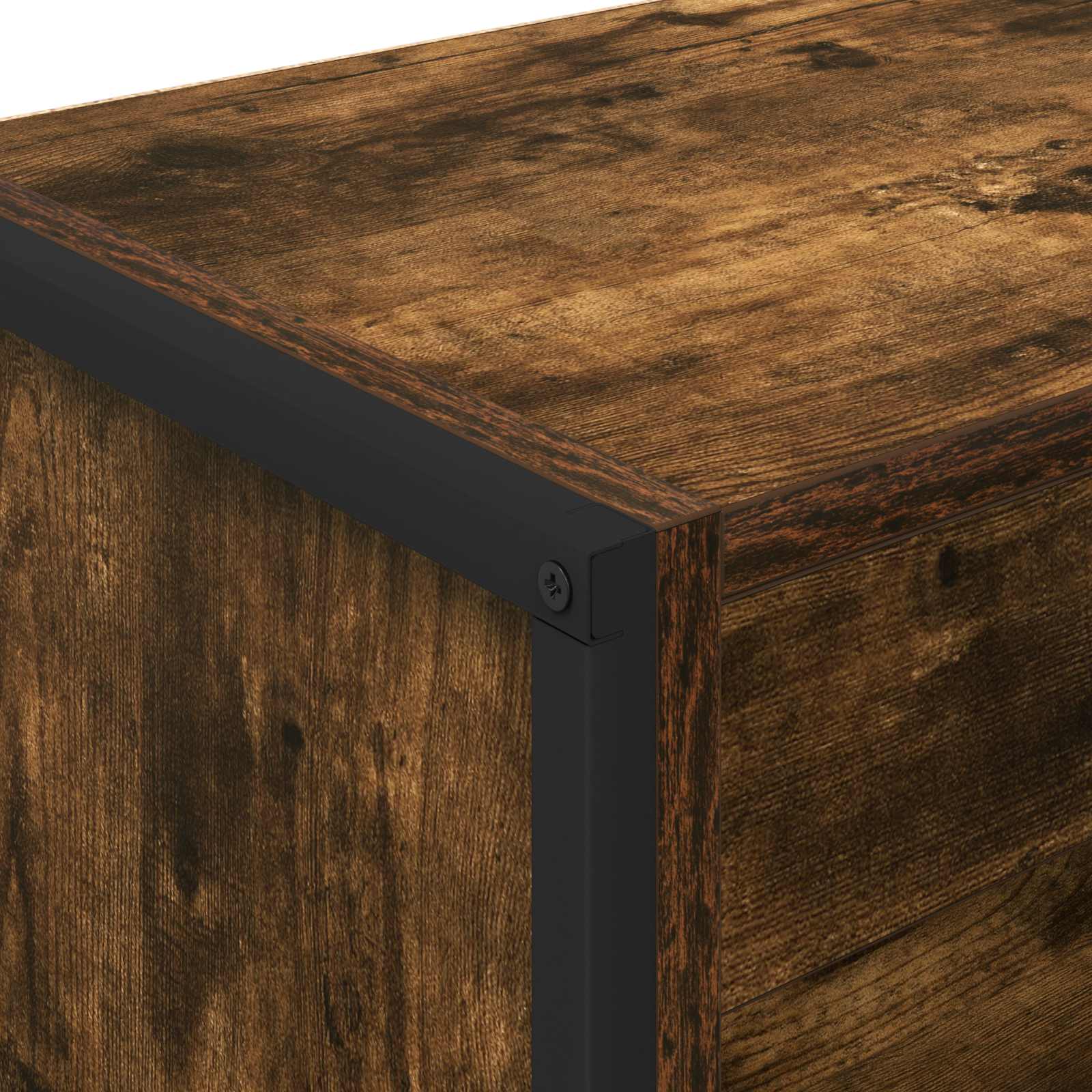 vidaXL Szafka na książki Dąb dymny 80 x 30 x 121 cm