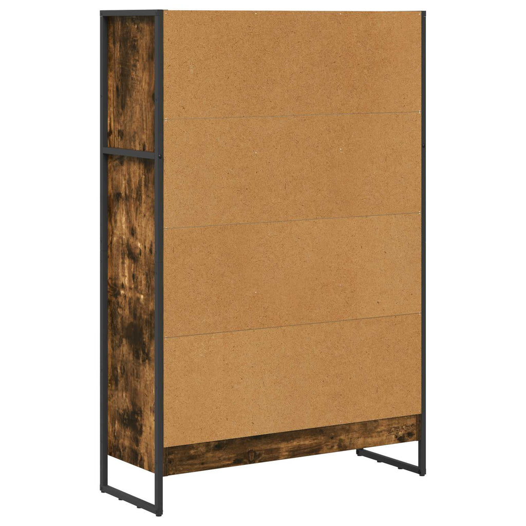 vidaXL Szafka na książki Dąb dymny 80 x 30 x 121 cm