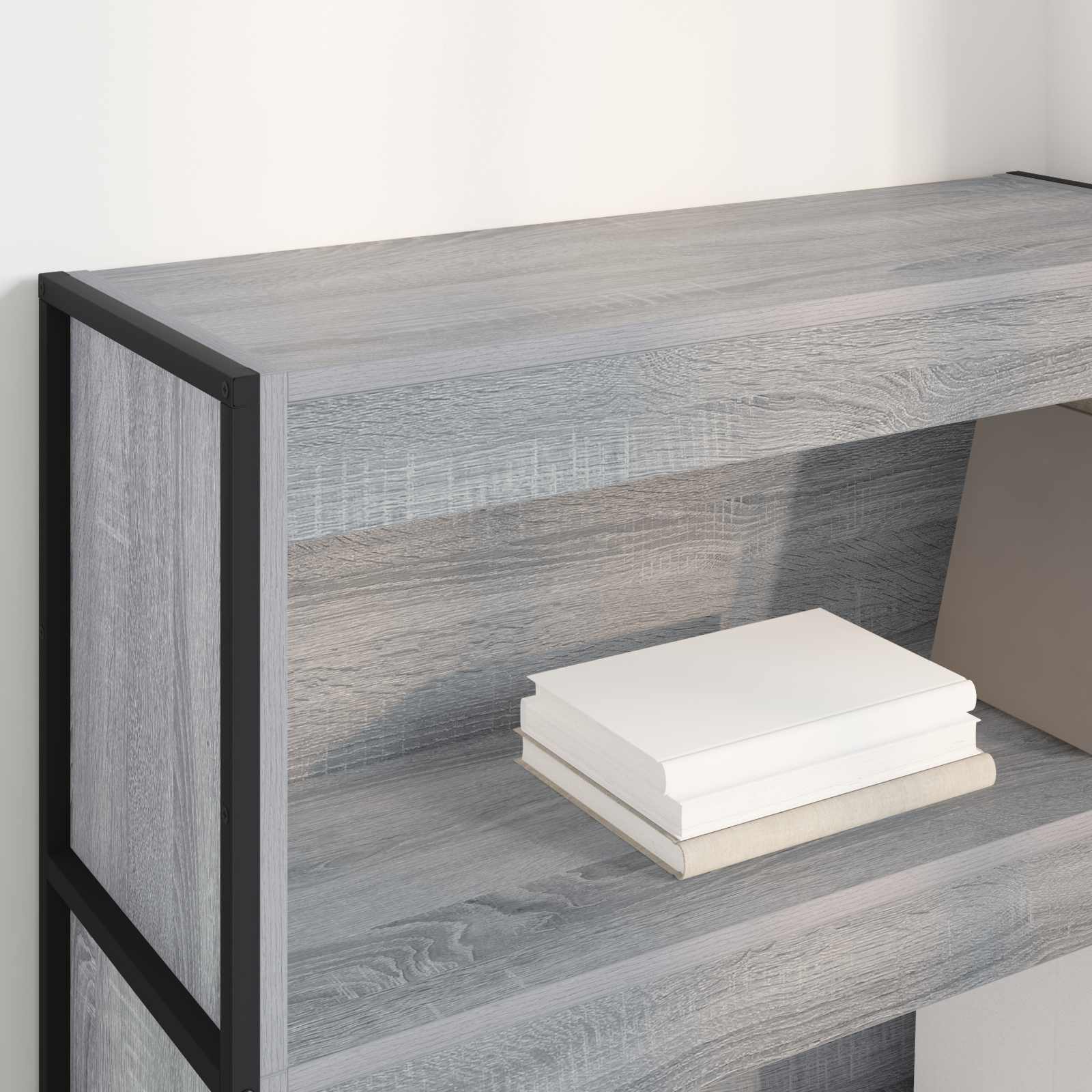 vidaXL Szafka na książki Szary Sonoma 80 x 30 x 121 cm