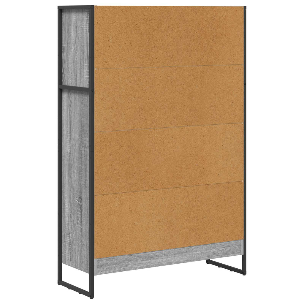 vidaXL Szafka na książki Szary Sonoma 80 x 30 x 121 cm
