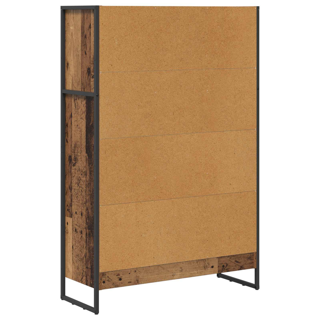 vidaXL Szafka na książki Stare drewno 80 x 30 x 121 cm