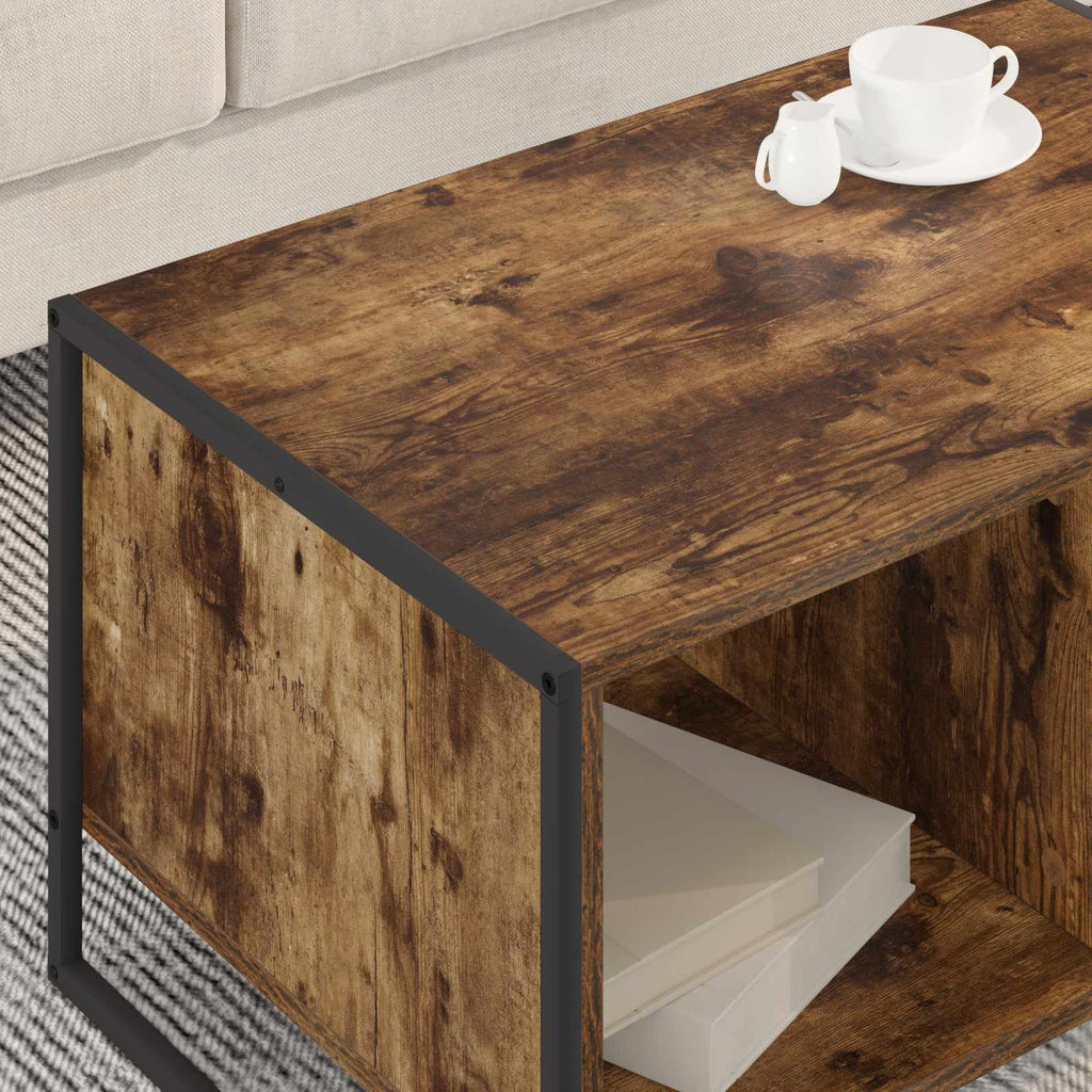 vidaXL Stolik kawowy Dąb dymny 80 x 50 x 40 cm Materiał drewnopochodny