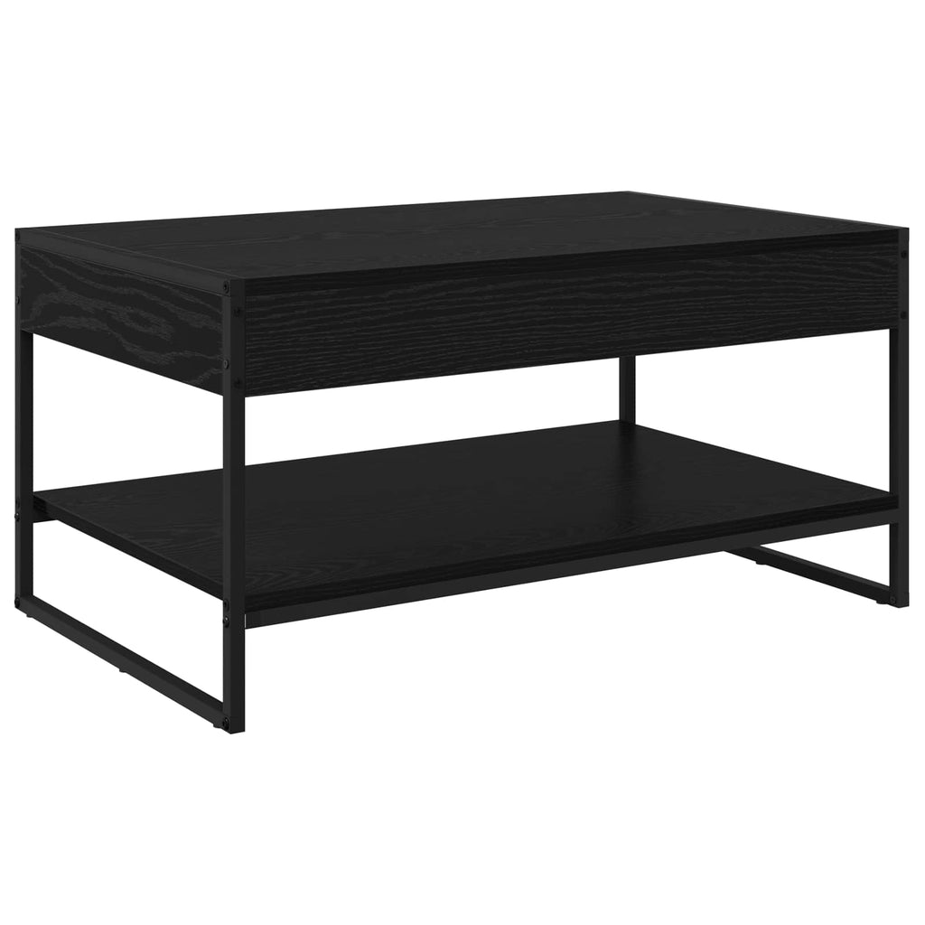 vidaXL Stolik kawowy Czarny Dąb 80 x 50 x 40 cm