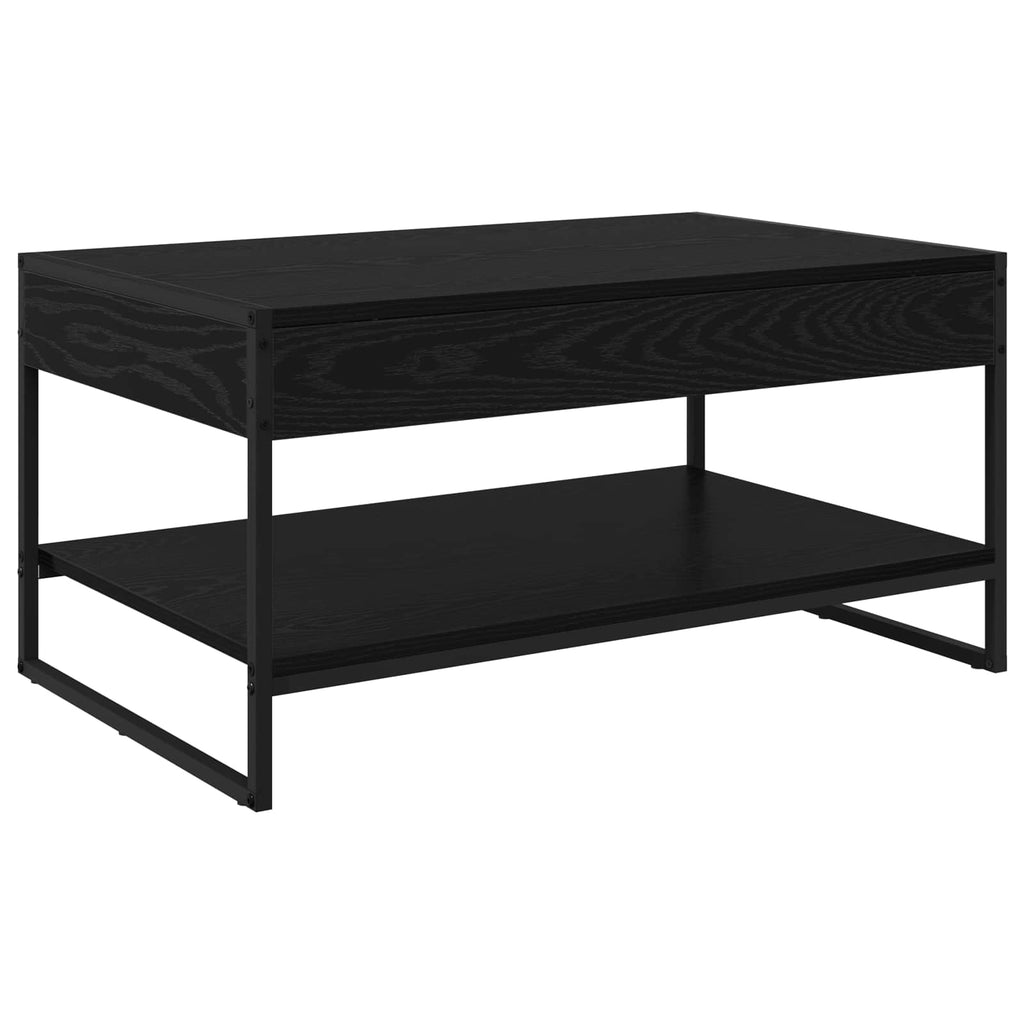 vidaXL Stolik kawowy Czarny Dąb 80 x 50 x 40 cm