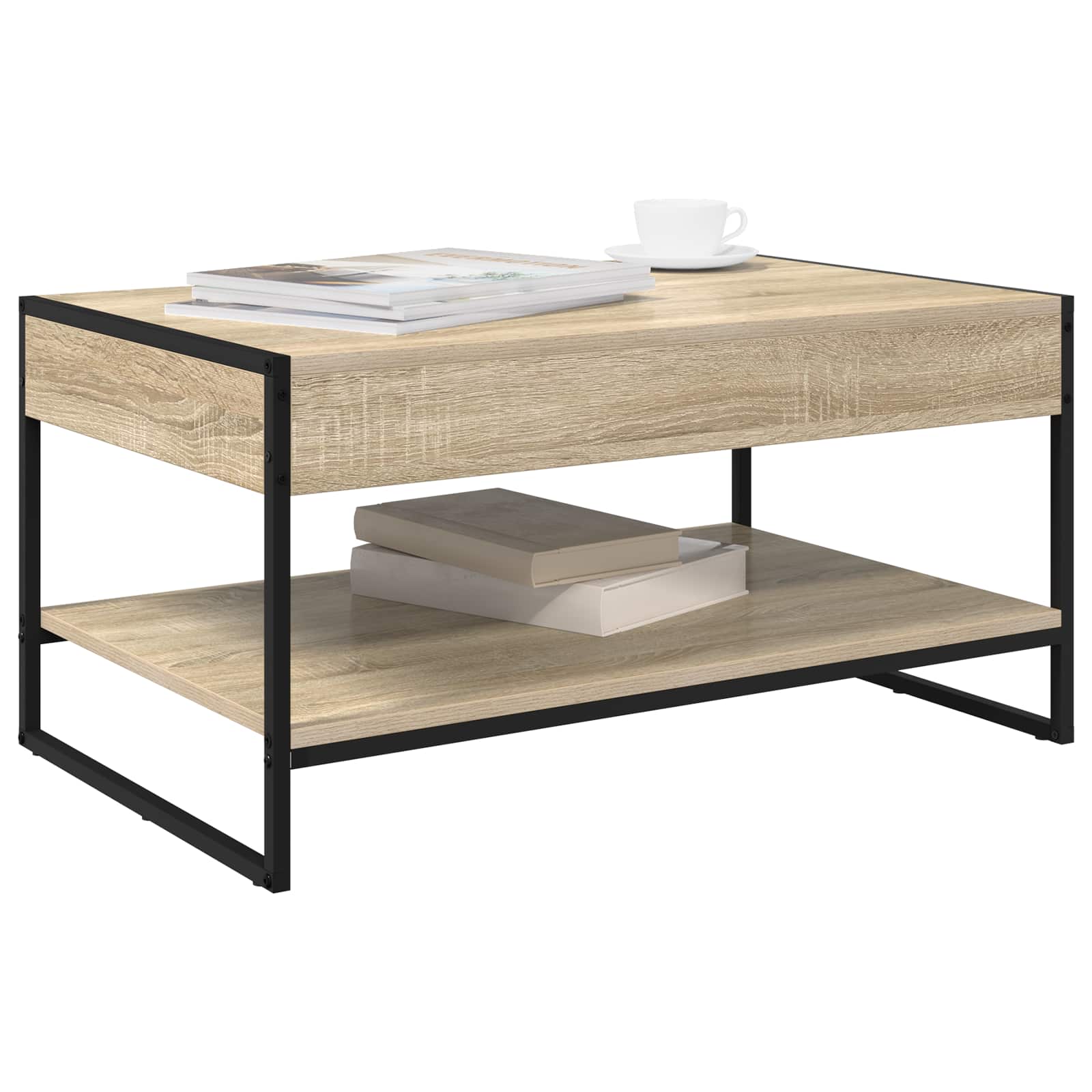 vidaXL Stolik kawowy Sonoma 80 x 50 x 40 cm Materiał drewnopochodny