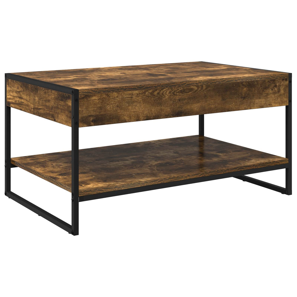 vidaXL Stolik kawowy Dąb dymny 80 x 50 x 40 cm Materiał drewnopochodny