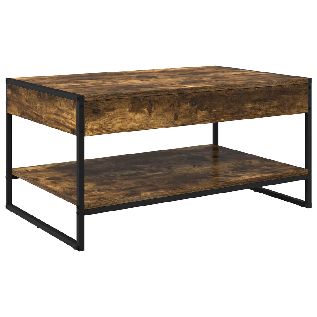 vidaXL Stolik kawowy Dąb dymny 80 x 50 x 40 cm Materiał drewnopochodny