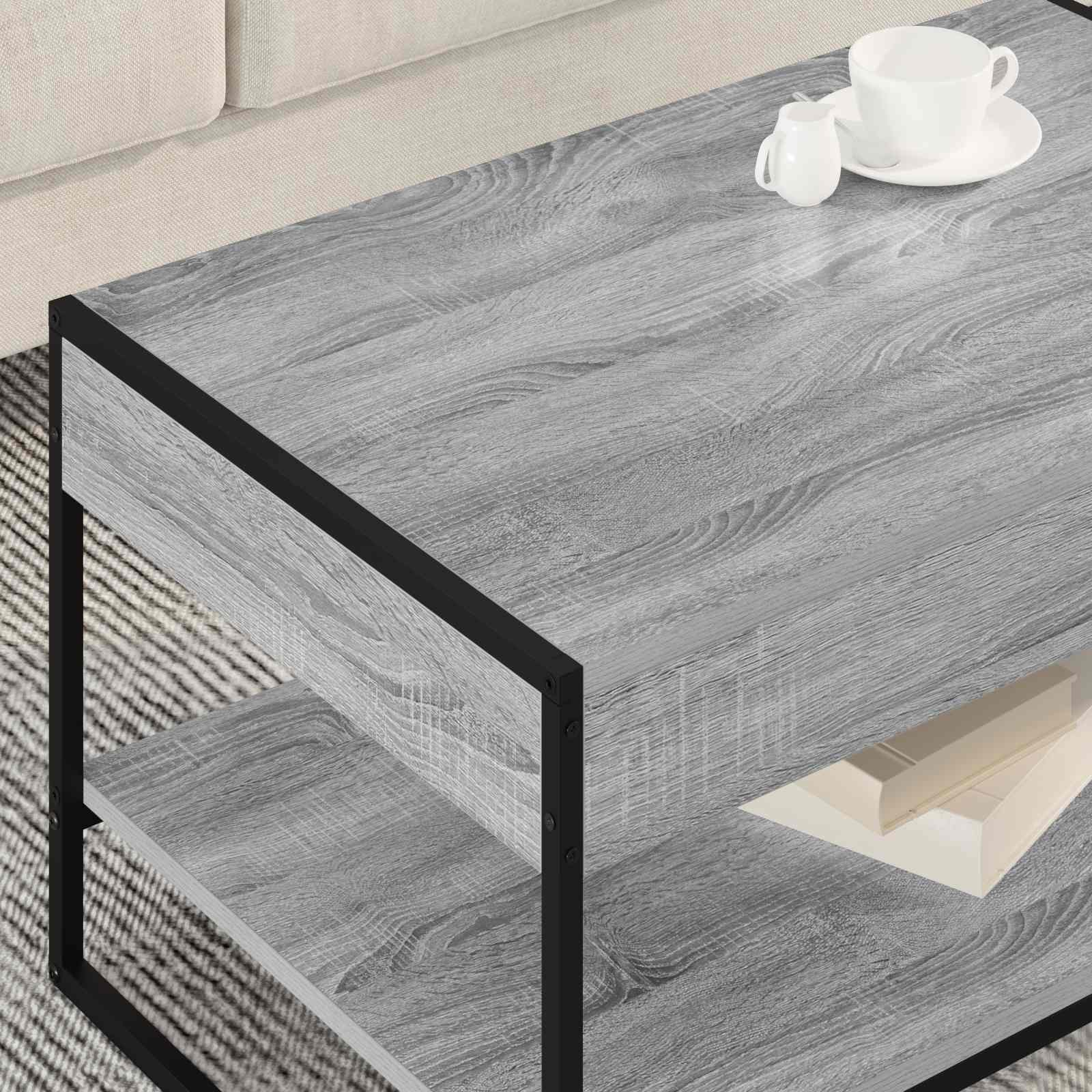 vidaXL Stolik kawowy Szary Sonoma 80 x 50 x 40 cm