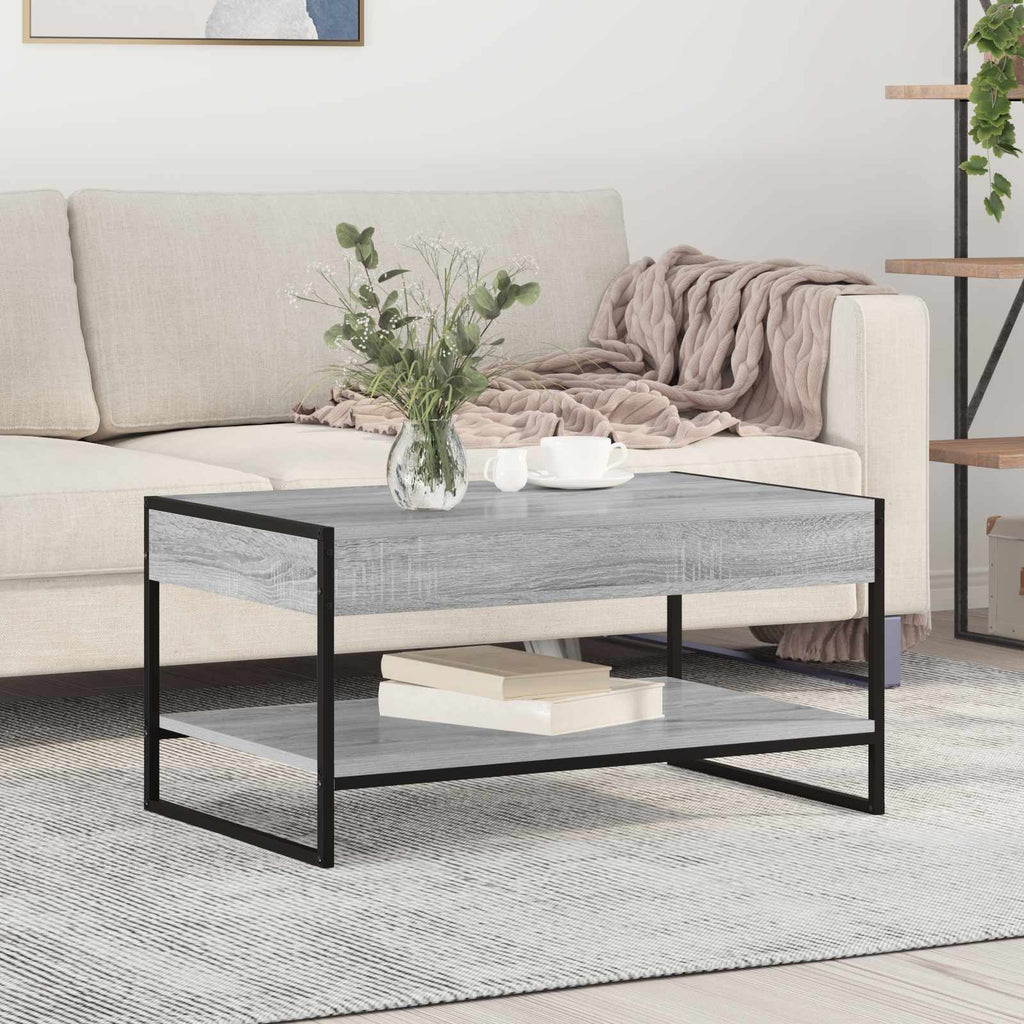 vidaXL Stolik kawowy Szary Sonoma 80 x 50 x 40 cm