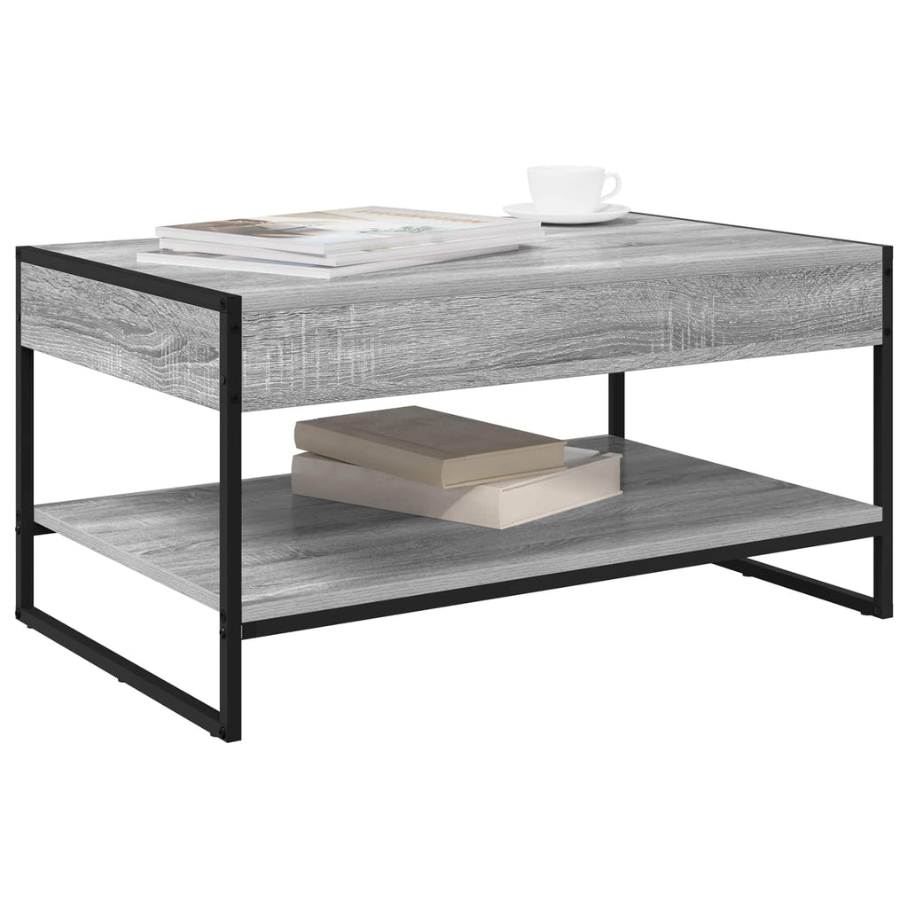 vidaXL Stolik kawowy Szary Sonoma 80 x 50 x 40 cm