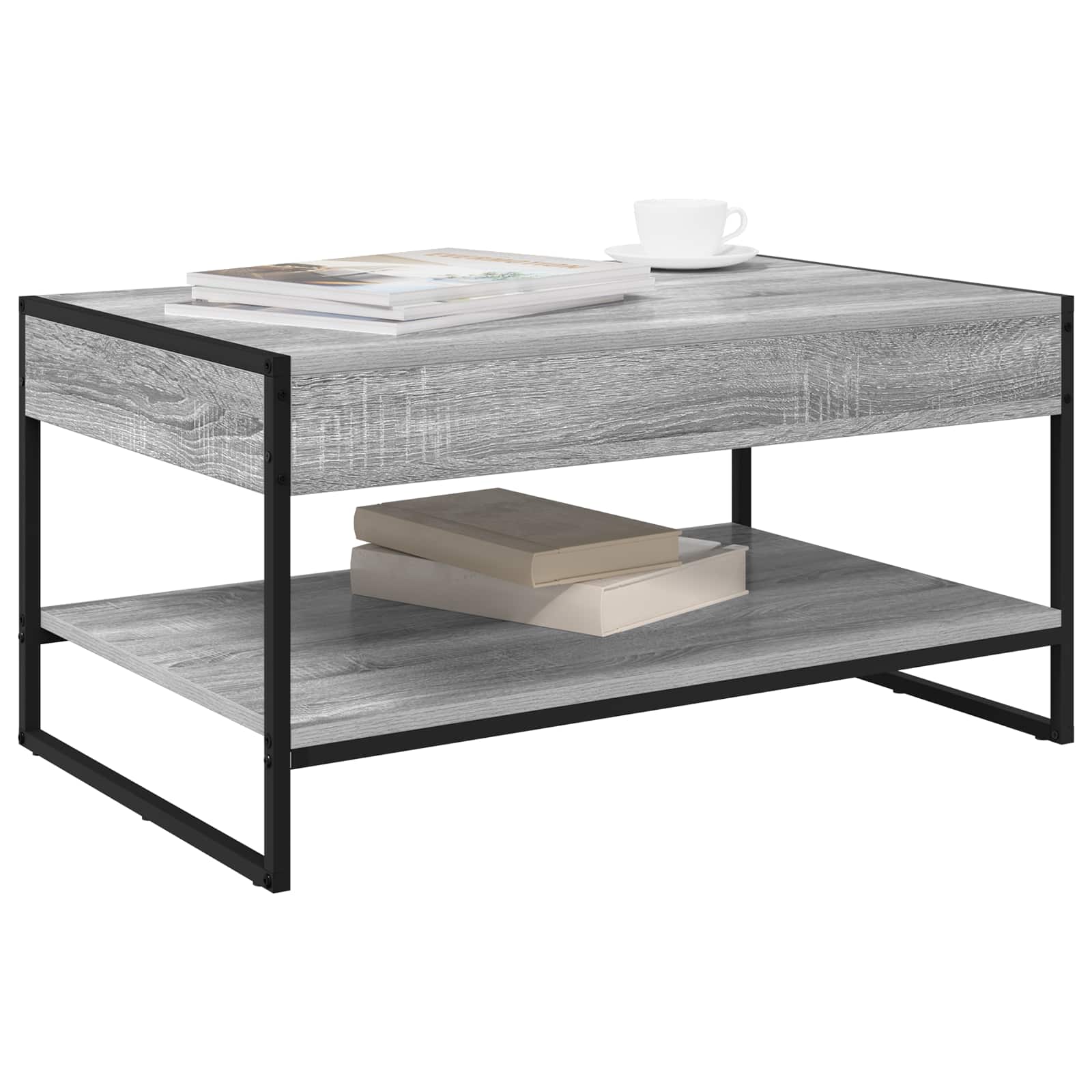 vidaXL Stolik kawowy Szary Sonoma 80 x 50 x 40 cm