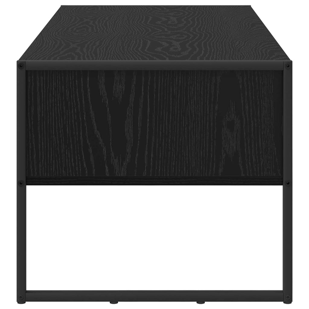 vidaXL Stolik kawowy z szufladą Czarny Dąb 100 x 46 x 40 cm
